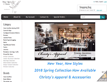 Tablet Screenshot of christysapparel.com